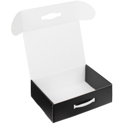 Коробка Matter Light, черная, с белой ручкой